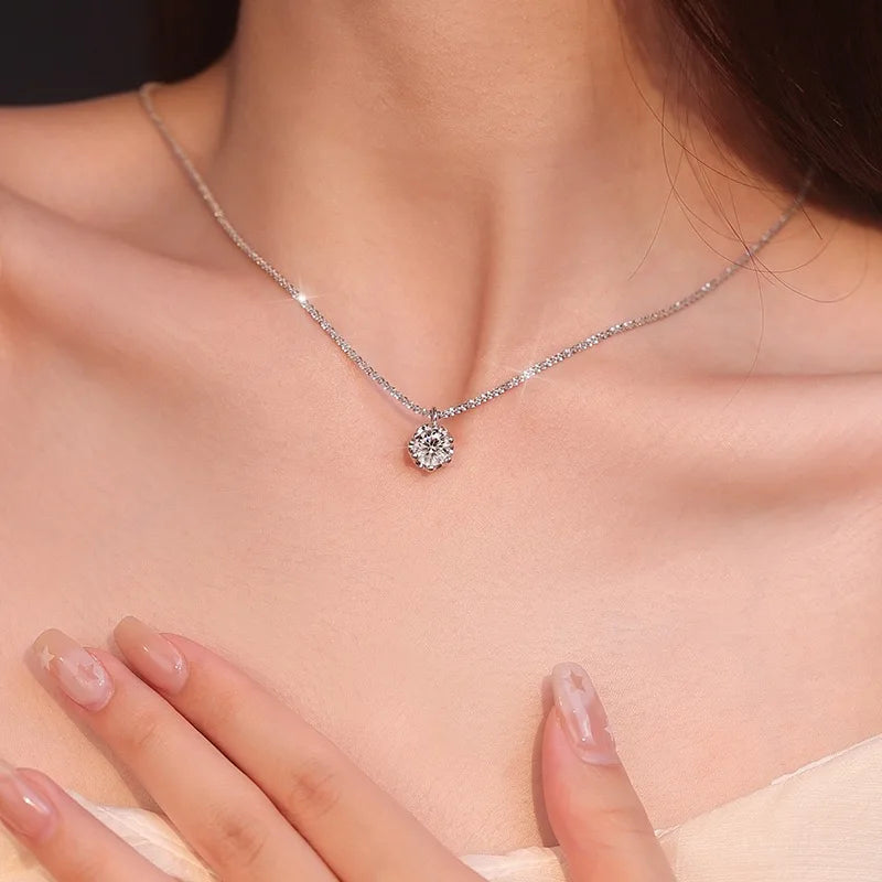 Nova by Lunara – 925 Sterling Silver With Zircon Pendant Necklace